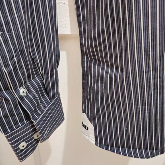 Brio Milano Men’s Contemporary-Fit Striped Long-Sleeve Shirt — Size M - Picture 8 of 14
